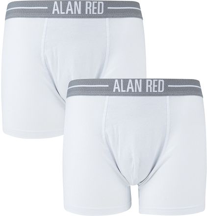 Alan Red boxershorts hvid 2-pak