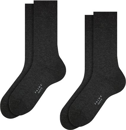 Falke Happy Strumpor 2-pack Antracit Melange