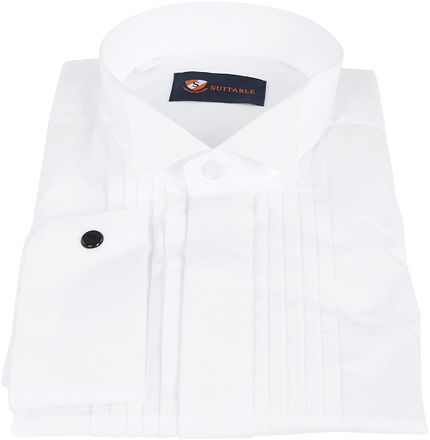 Tuxedo Shirt Pleated White Wing Tip