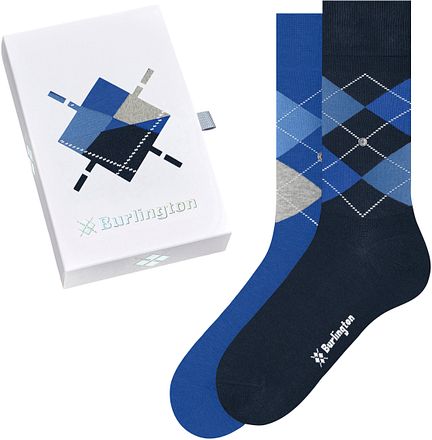 Burlington Gaveæske 2-pak Ruter Blå