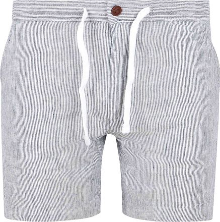 Superdry Shorts Leinen Merchant Blue Gestreift