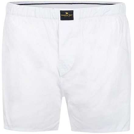 Steppin''Out Boxer Shorts – White Oxford