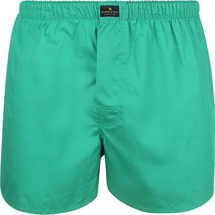 Steppin' Out Boxershorts Racing Green Poplin