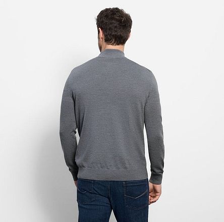 Olymp Half-Zip Genser Ull Grå