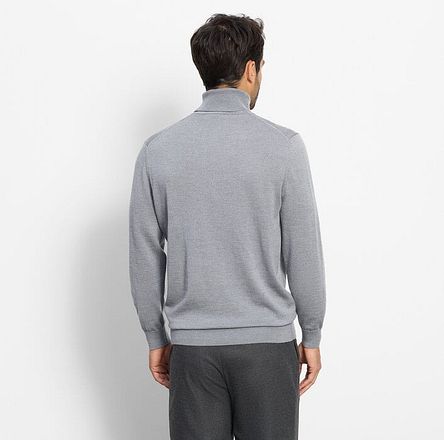 Olymp Rollkragenpullover Wolle Grau