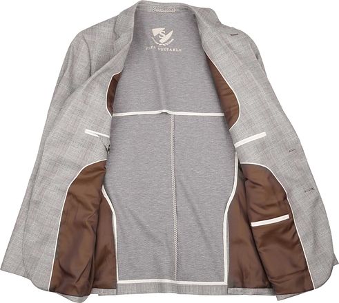 Suitable Sports Jacket Face Print Light brown