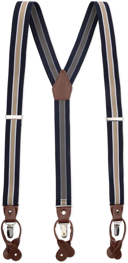 Suitable Luxe Szelki Navy w beżowe paski Product / Detail