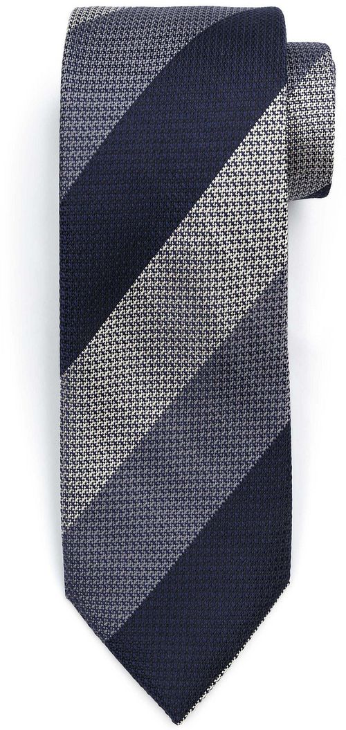 Suitable Krawatte Seide Wide Stripe Navy Product