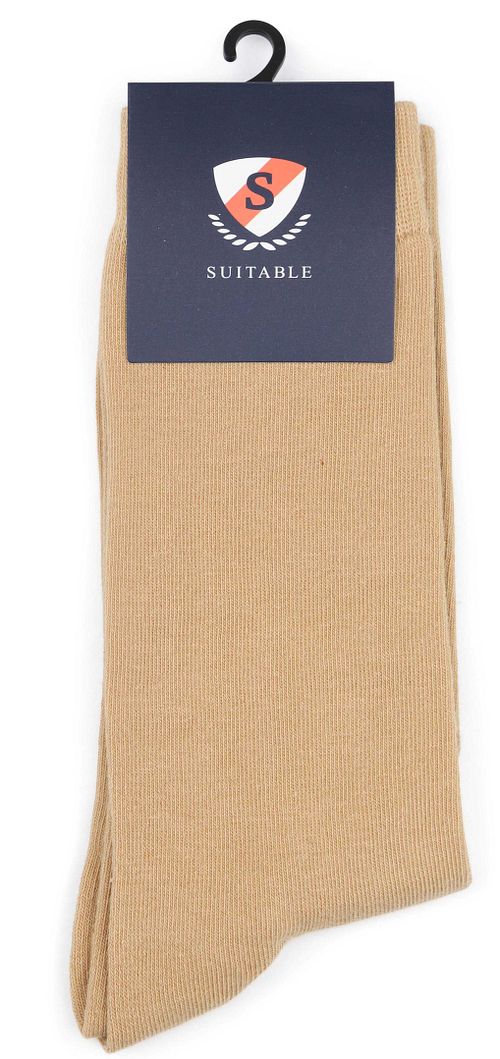 Suitable Chaussettes Organiques Beige Verpakking