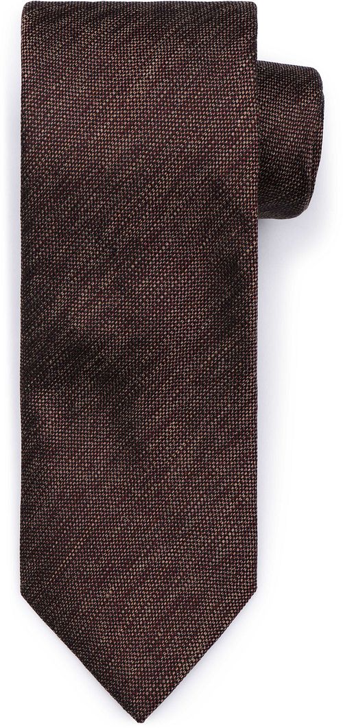 Jedwabny krawat Suitable w brązowym melanżu Product
