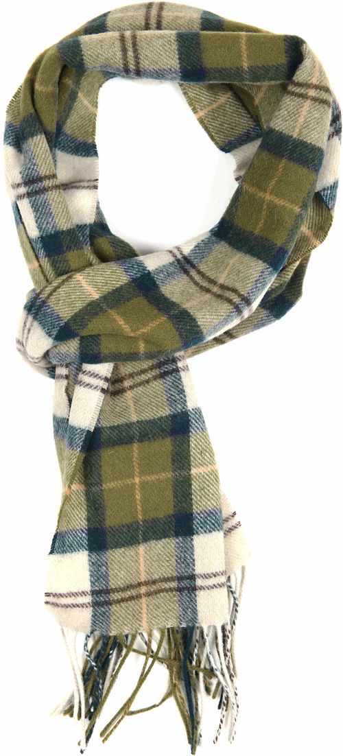 Sciarpa Barbour Tartan in lana d’agnello verde Product