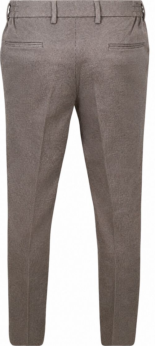 Suitable Aiden Pantalon Houndstooth Tabacco