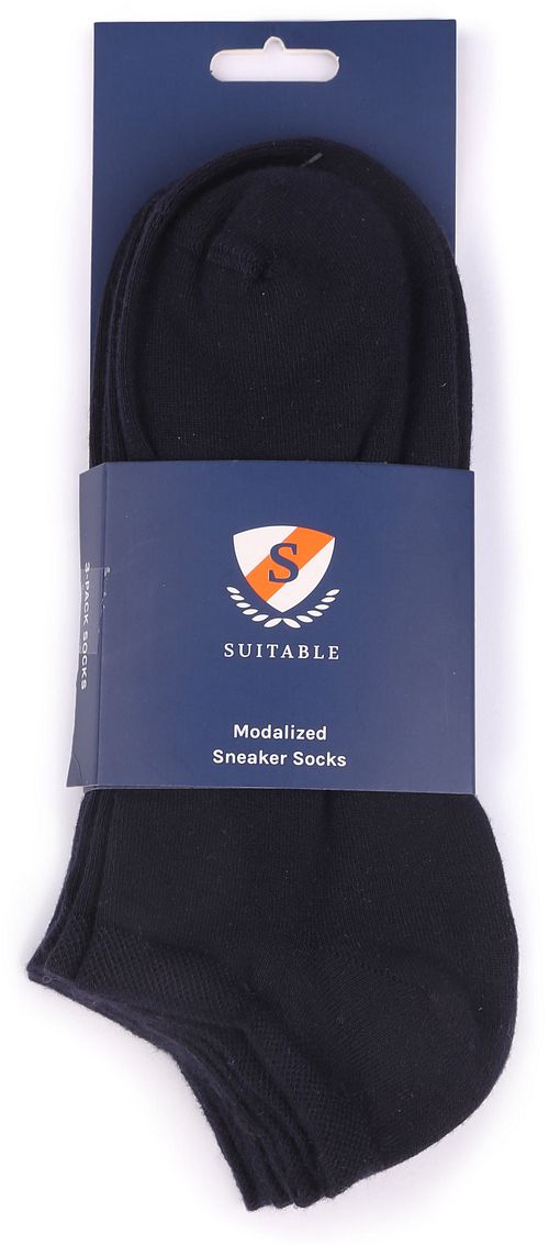 Suitable Enkelsokken 3-Pack Donkerblauw Verpakking