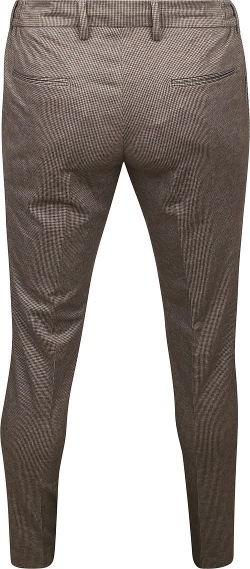 Suitable Das Pantalon Pied de Poule Bruin Product / Achterkant