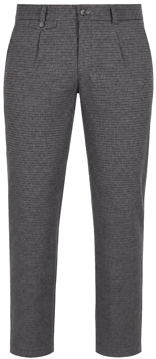 Chinosy Suitable Pico Pleat Pepita w kolorze granatowo-brązowym Product
