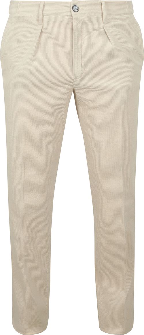 Spodnie chino Profuomo z szerokiego sztruksu w kolorze ecru Product