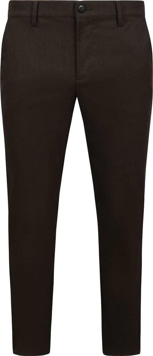 Alberto Lou Chino Flannel Herringbone Brown