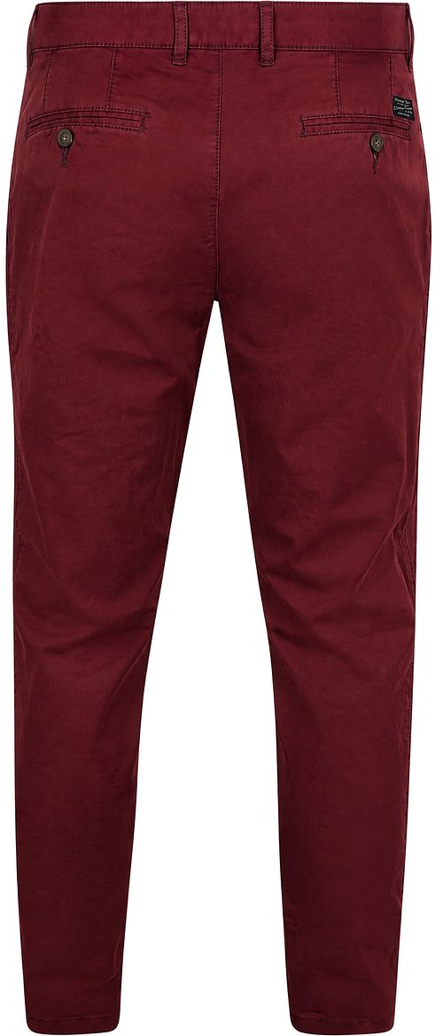 Steppin' Out Chino Newbury Heavy Twill Bordeaux Product / Achterkant