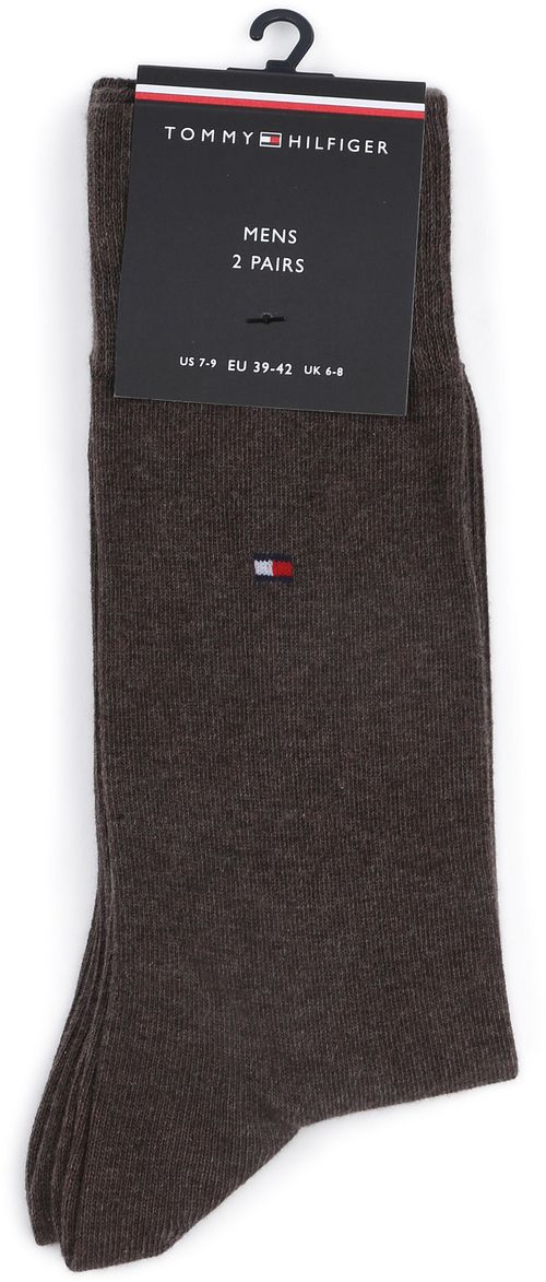 Tommy Hilfiger Pack de 2 calcetines marrones Verpakking