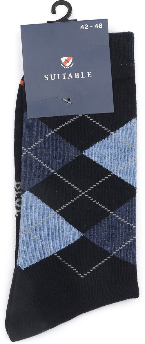 Passande Strumpor Argyle Navy Verpakking
