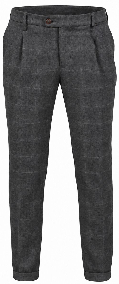 Alberto Barista Ull Chino Glencheck Antrasitt