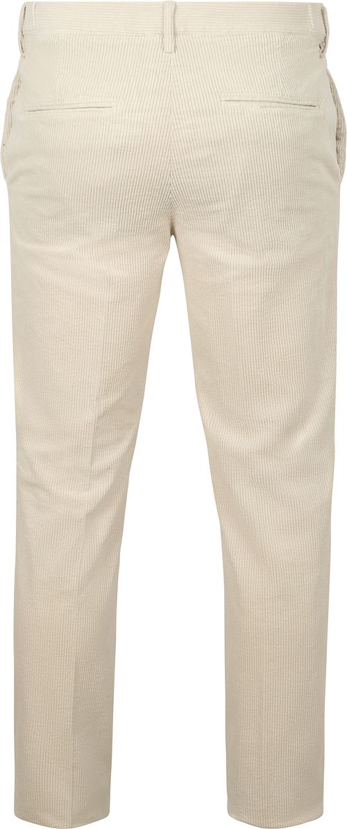 Spodnie chino Profuomo z szerokiego sztruksu w kolorze ecru Product / Achterkant