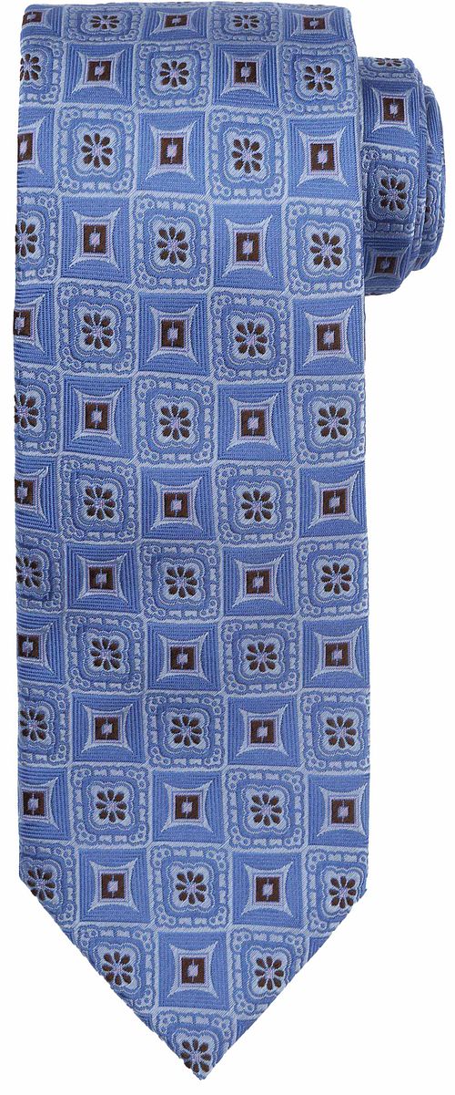 Suitable Stropdas Zijde Print Blauw Product
