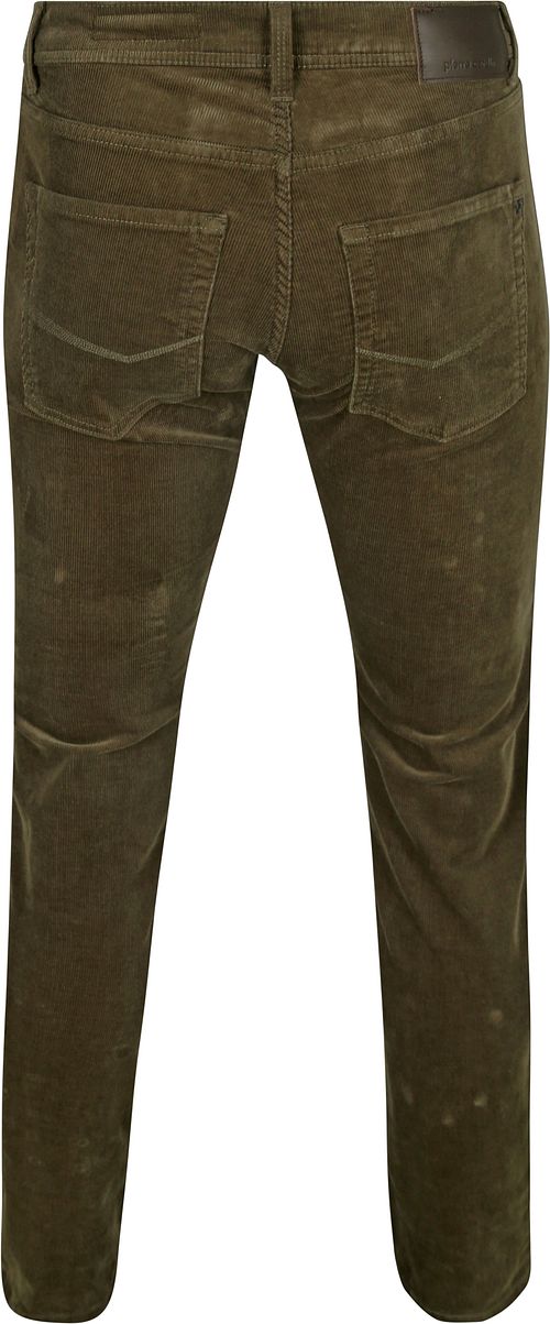 Pierre Cardin Hose Lyon Future Flex Corduroy Olivgrün Product / Achterkant