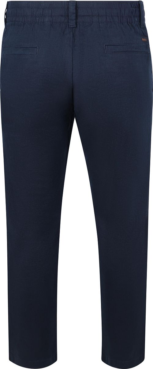 BOSS chinos Sanderson con mezcla de lino azul marino Product / Achterkant