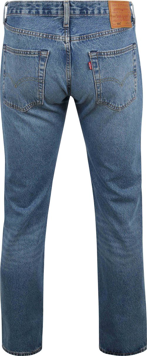 Levi's 501 bukse i regular fit, midt blå Product / Achterkant