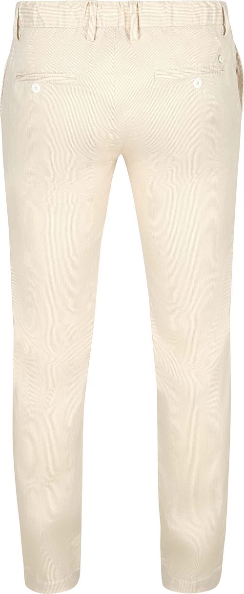 Spodnie Alberto Jump Stripe w kolorze ecru Product / Achterkant