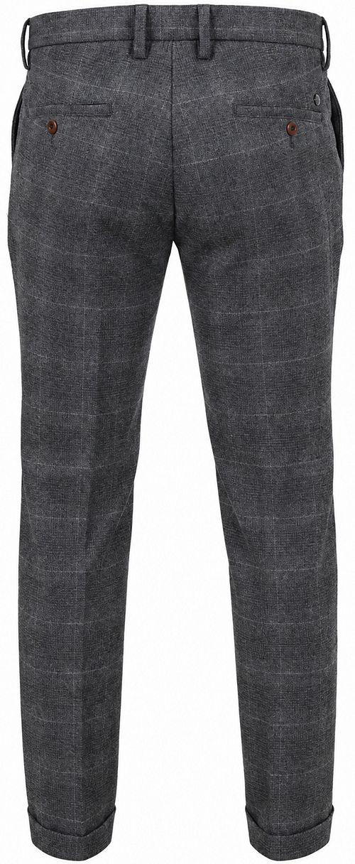 Alberto Barista Ull Chino Glencheck Antrasitt