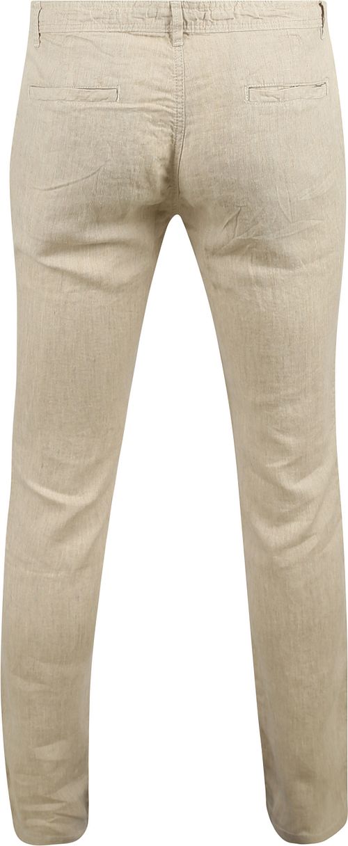 Passende Chino av lin i beige Product