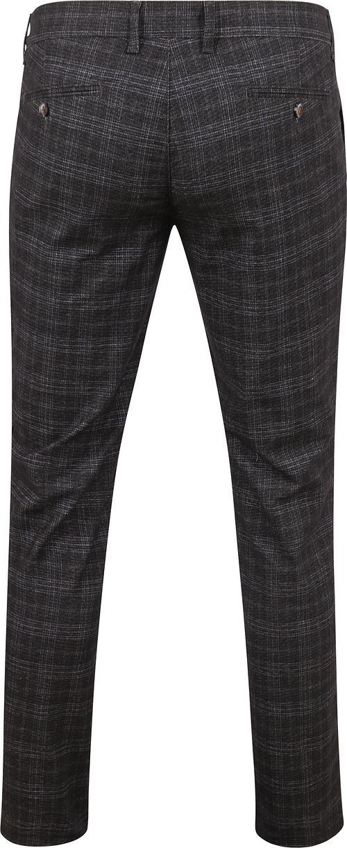 Chino Suitable Pico a quadri antracite Product / Achterkant