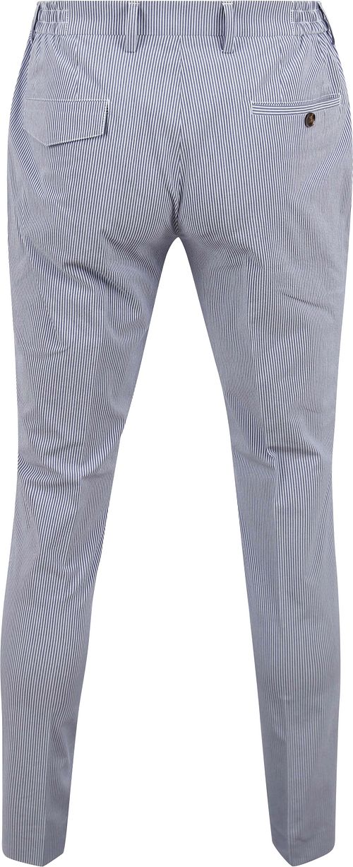 Suitable Chino Stribet Blå Product / Achterkant