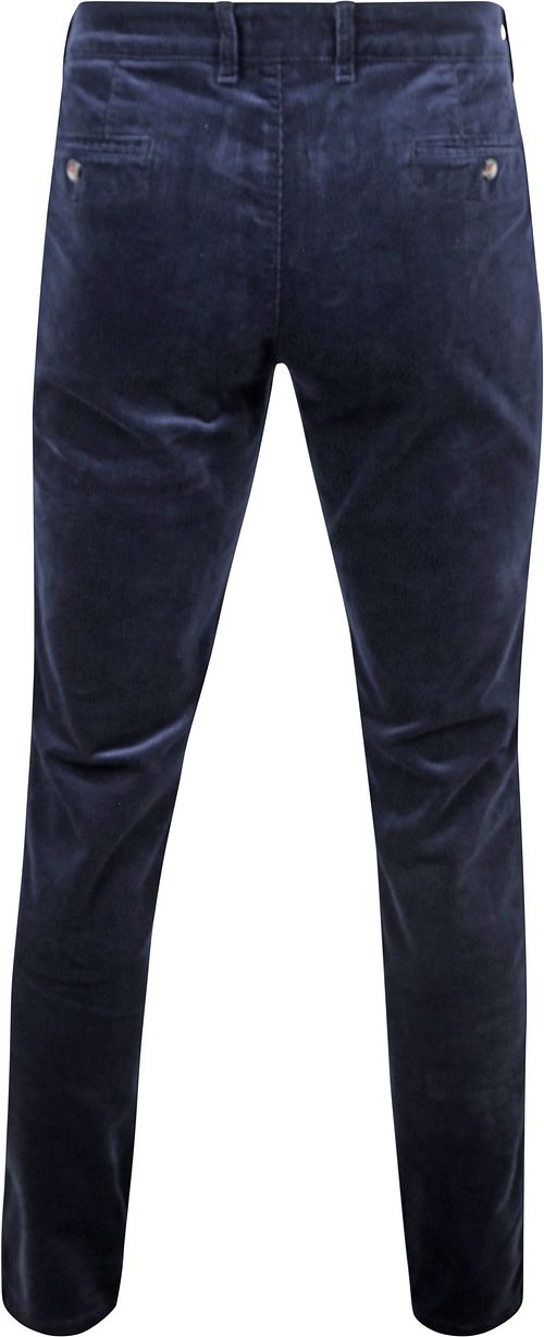 Suitable chino Plato in velluto a coste blu navy Product / Achterkant