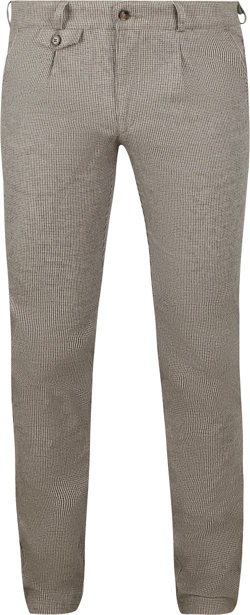Suitable Chino Pico Pleat in flanella stampata beige Product