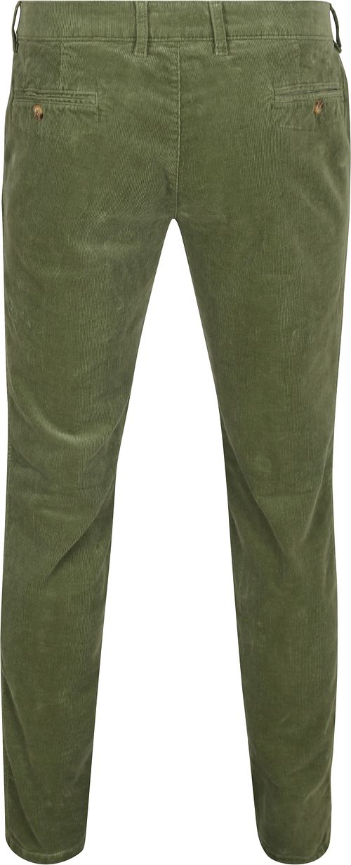 Suitable chinosy Plato z sztruksu – zielone Product / Achterkant
