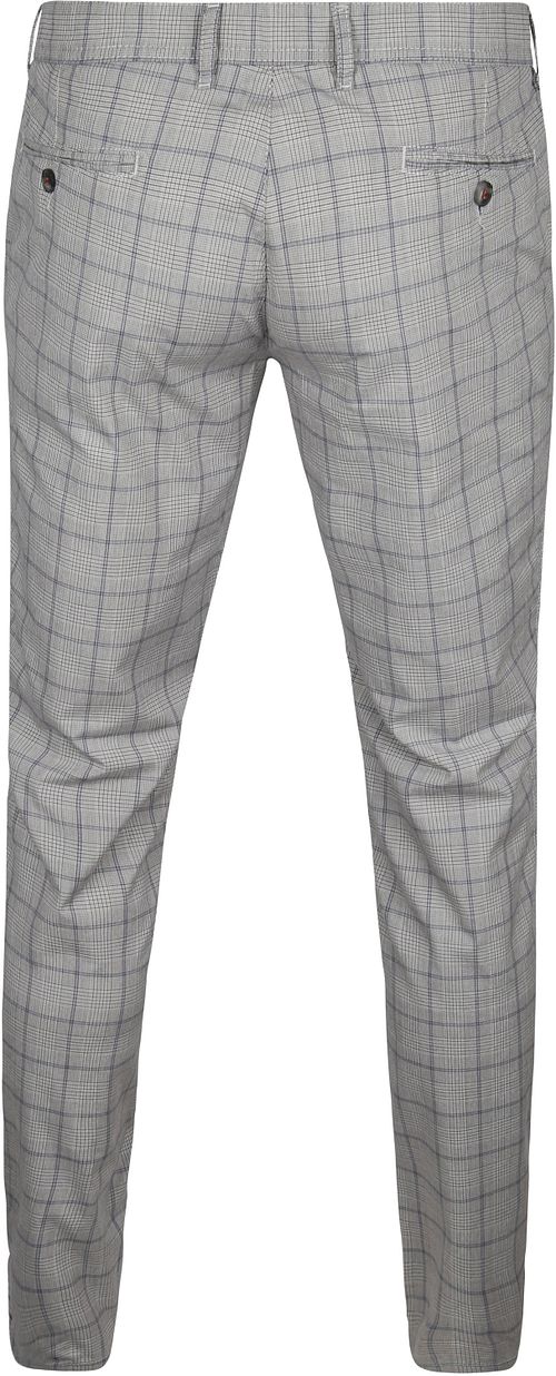 Suitable Chino Pico Gris A Carreaux Product / Achterkant