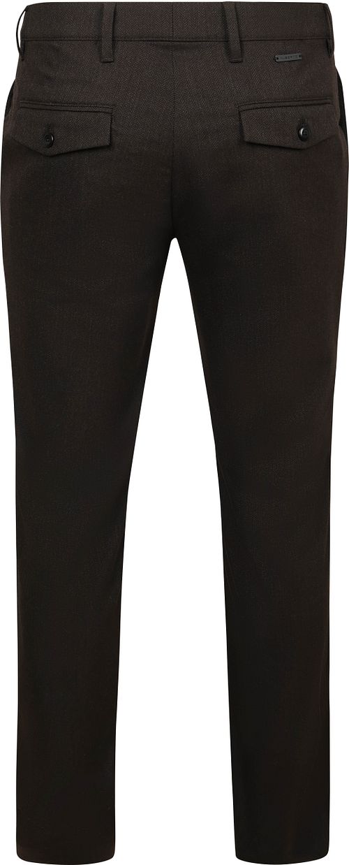 Alberto Lou Chino Flannel Herringbone Brown