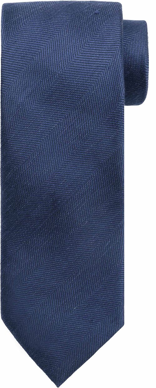 Suitable Linnen Zijde Stropdas Navy Product