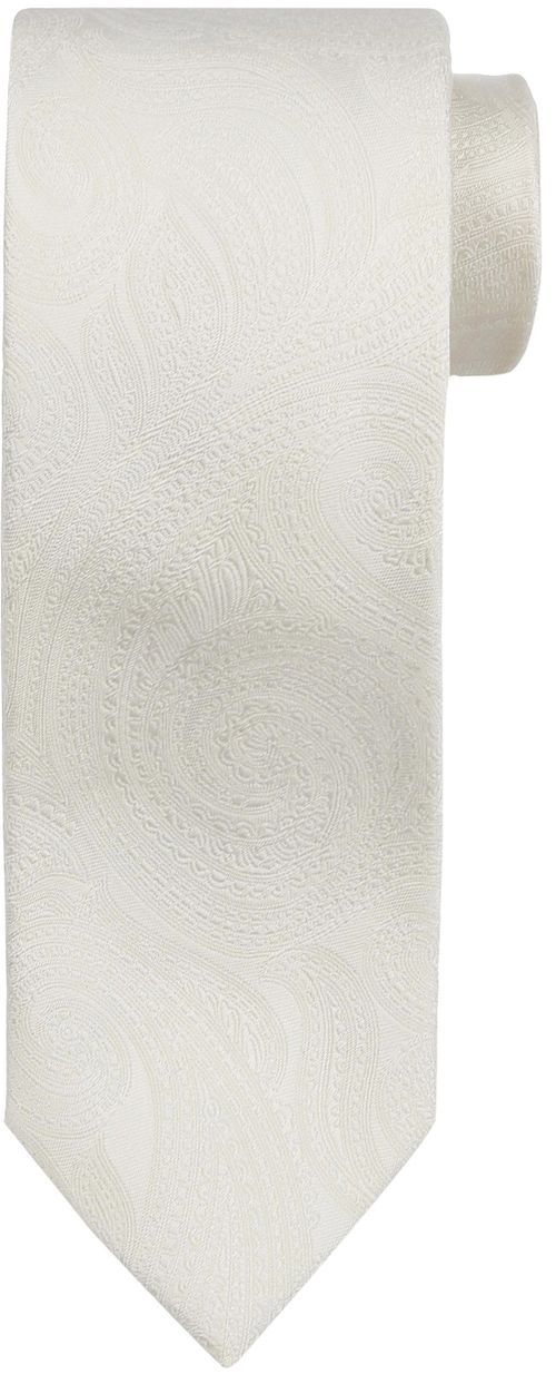 Suitable Bryllups Slips i Silke Paisley Off White Product