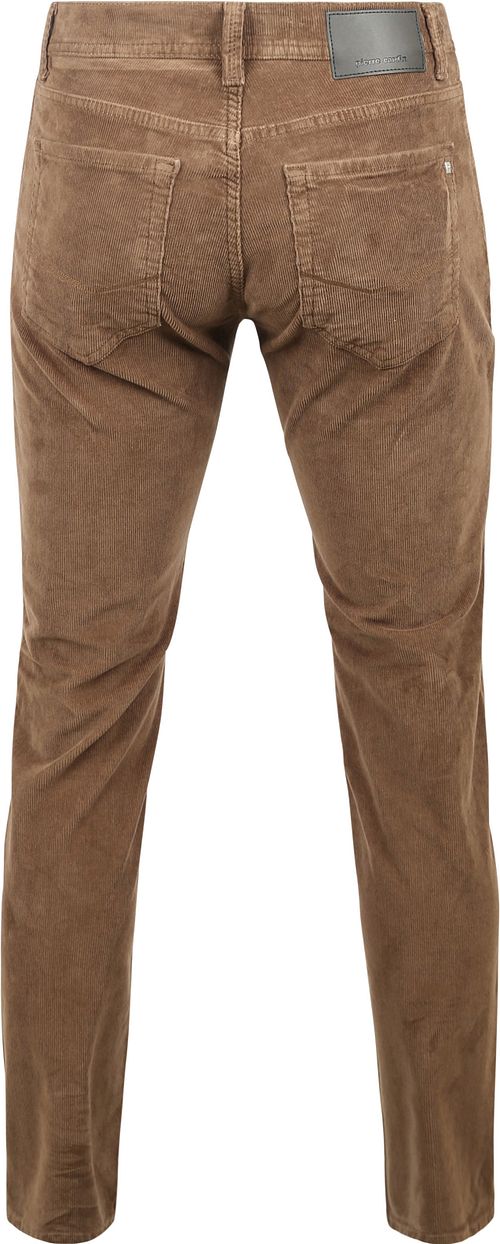 Pierre Cardin Broek Lyon Future Flex Corduroy Bruin Product / Achterkant
