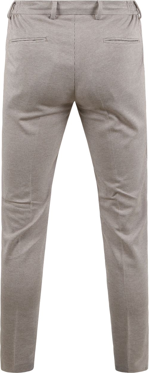 Suitable Bukser i Beige Jersey med Hønsetandsmønster Product / Achterkant