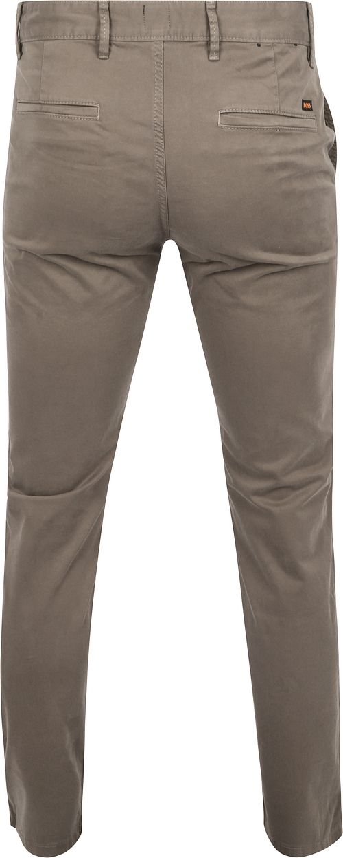 BOSS chinosy Slim Fit w pastelowym brązie Product / Achterkant