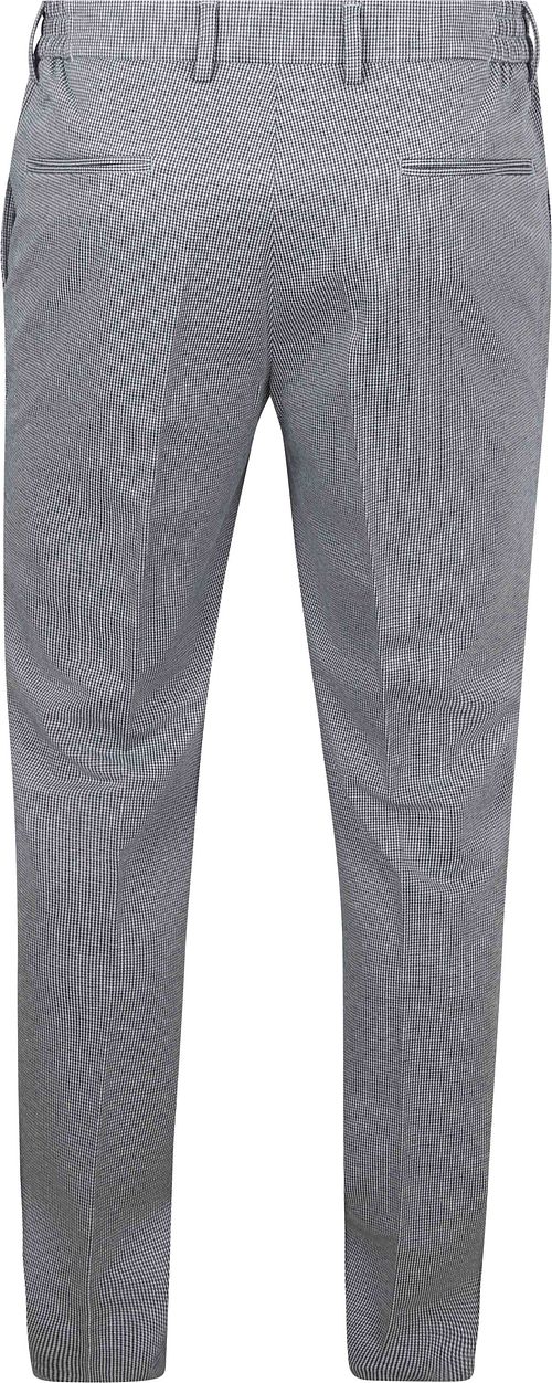 Spodnie eleganckie Suitable Das w pepitkę w kolorze granatowym Product / Achterkant