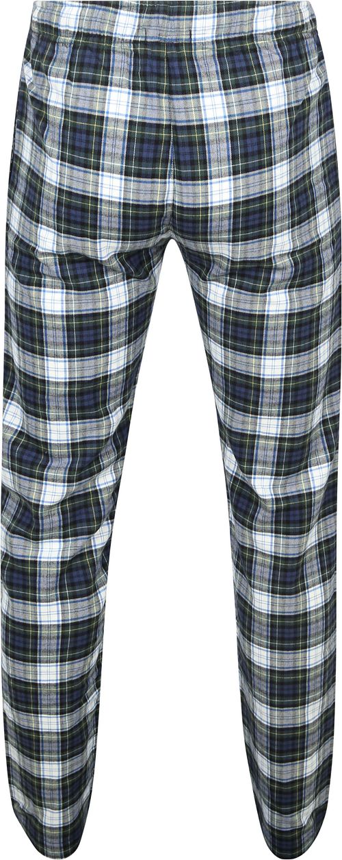 Steppin' Out Pantalon Lounge Plaid Blue and Green Product / Achterkant