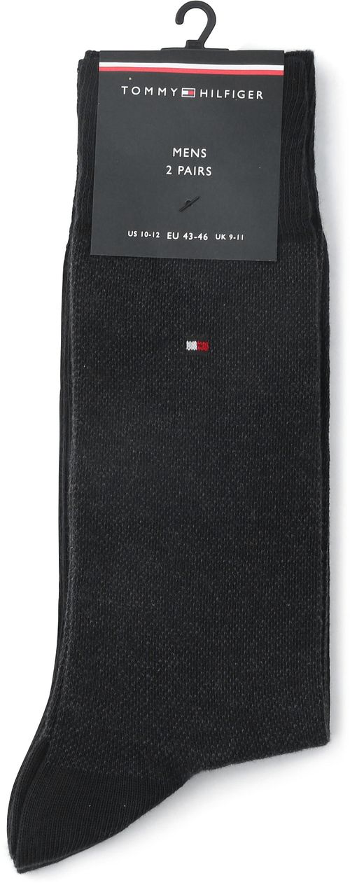 Tommy Hilfiger Birdseye Calcetines Negro pack de 2 pares Product / Detail