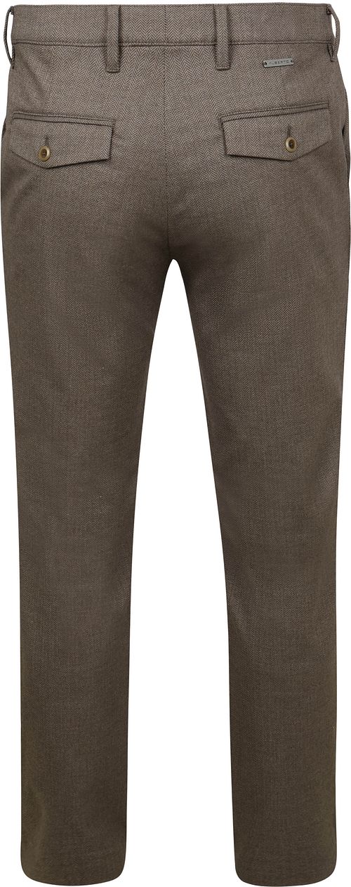 Alberto Lou Chino Flannel Herringbone Brown