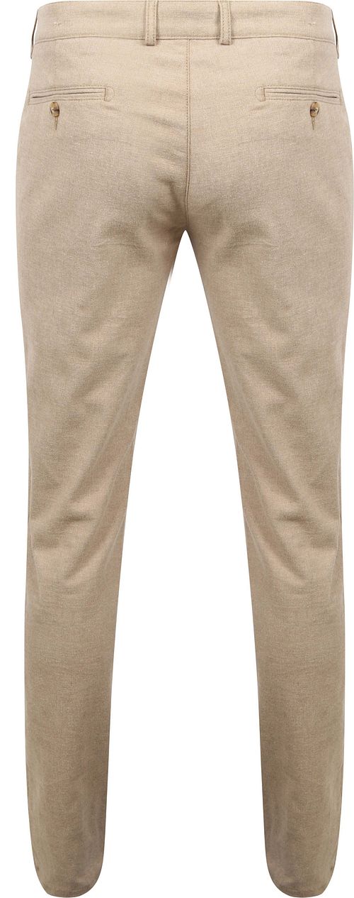 Suitable Chino Pico Pleat Flanell Sand Product / Achterkant